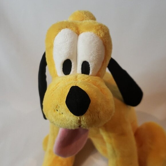 Vintage Disney Pluto 18"tall Plush Stuffed  Animal Yellow - Picture 4 of 10